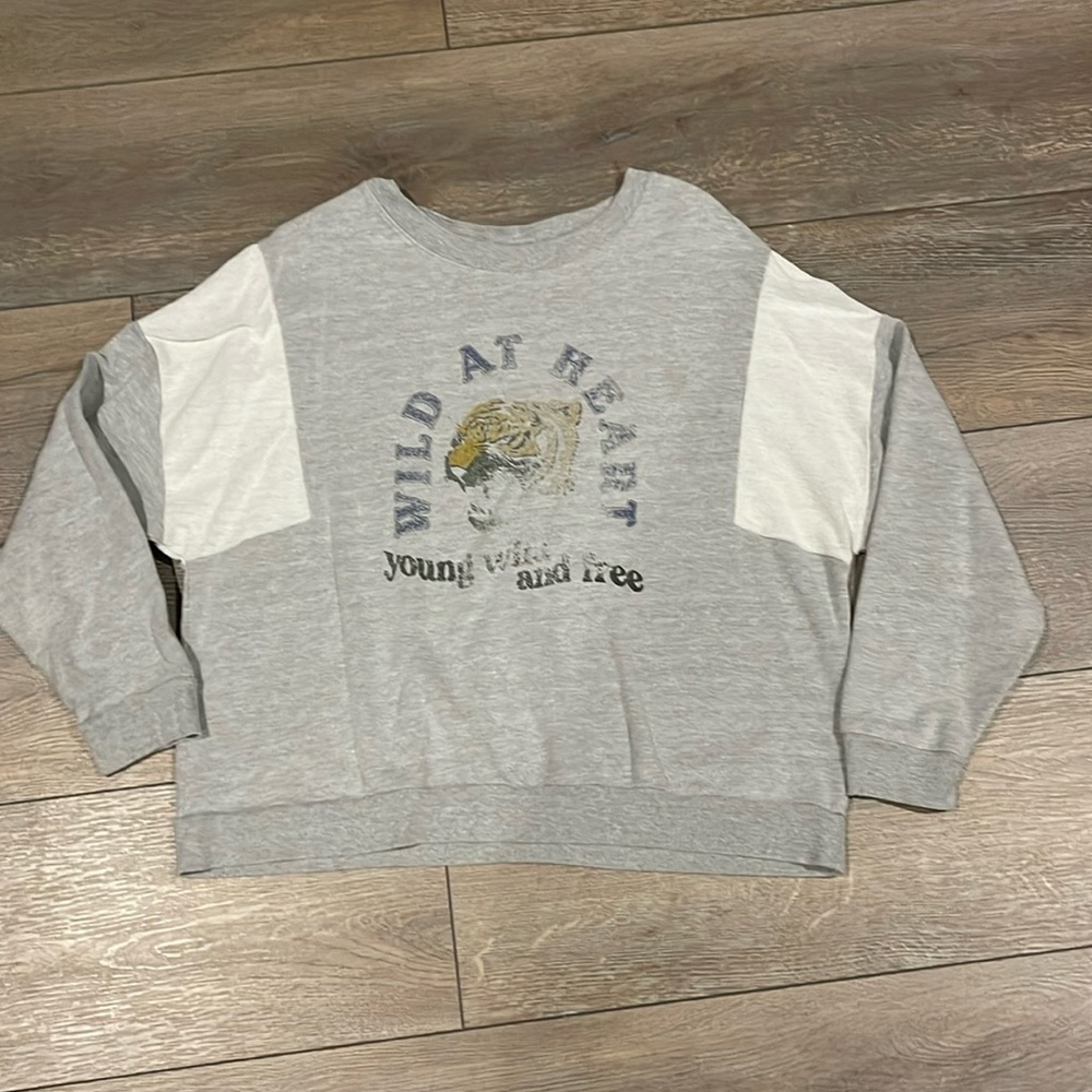 Vintage Canvas L oversized distressed graphic Sweatshirt